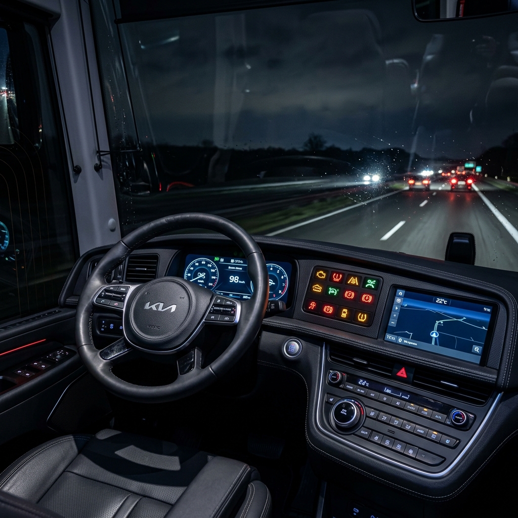 그랜버드 계기판 경고등 예시