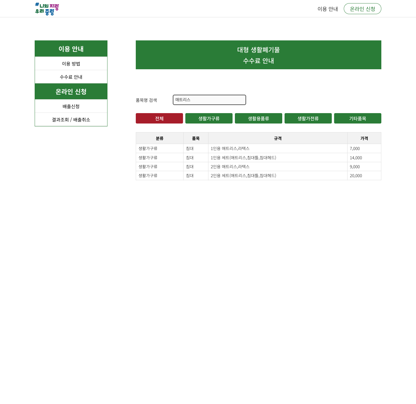 jungnang fee mattress
